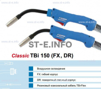 Горелка для полуавтоматической сварки TBi 150-DR-blue-ESG, с поворотным корпусом, длина 3 метра - st-e.info - Чебоксары