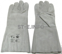 Перчатки-краги для сварщика пятипалые серые - st-e.info - Чебоксары