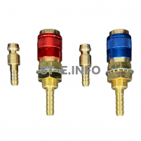 Комплект разъемов быстросъемных красный + синий с соединителем М6 - st-e.info - Чебоксары